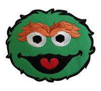 ELLU Sesame Street Oscar the Grouch Patch Embroidered Badge Iron Sew On Clothes Jeans