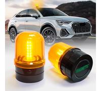 ELLUMIN 6" Amber Rotating Flashing Beacon Light, LED Strobe Rotating Light with Magnetic Base for Vehicle Forklift Truck Tractor Golf Carts UTV Car Bus and Club Party Show Bar(Amber, 1 Pack