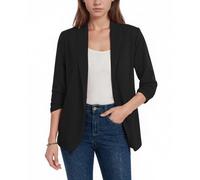 Ellunis Womens Blazer Ruched 3/4 Sleeve Shawl Collar Open Front Blazers Business Work Casual Blazer Jackets