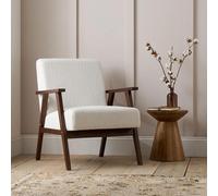 Ellwood Armchair - White Boucle Fabric
