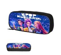 Ellxen Pencil Case, Demon Hunters Stationery, Pencil Case Durable Fabric Large Capacity Stationery Organizer with Multiple Compartments for Teens Students Adults