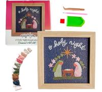 Elly and Grace Christian Diamond Art Kit, O Holy Night Diamond Art Kit, Beautiful 8x8 Square Diamond Art Painting Kits with Everything Included, Great for Beginners and Experienced Crafters