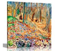 Elm Forest in Spring by Edvard Munch Canvas Prints Framed Home Wall Hanging Artwork HD Quality Reproduction Wall Art 76 x 76cm (30 x 30 inches)