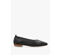 Elm Grove Black Leather Ballet Pumps - Black Leather / 41