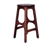 Elm Home And Garden 72cm Solid Mango Wood Bar Stool - Dark Oak Finish Fully Assembled in Brown Elm Home And Garden Brown