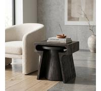 Elm Home And Garden Greenwich Solid Mango Wood Nest Of Tables Grey 56Cm H X 53Cm W X 45Cm D