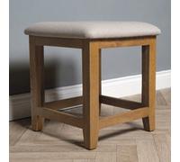 Elm Home And Garden Rustic Oak Dressing Table Stool 47Cm High X 42Cm Wide X 42Cm Deep Fully Assembled