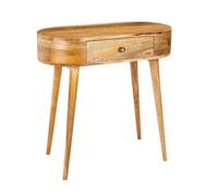 Elm Home And Garden Solid Dark Brown Wood Console Hall Telephone Table H78 X W80 X D40Cm