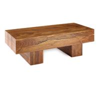 Elm Home And Garden Solid Dark Wooden Low Retro Small Coffee Table Small H 36 X W 100 X D 45 Cm