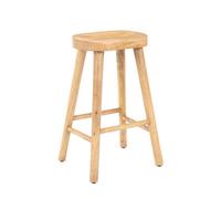 Elm Home And Garden Solid Mango Wood Dark Breakfast Bar Kitchen Pub Café Stool Wooden H 68 X W 47 X D 38 Cm