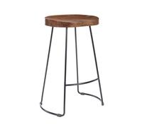Elm Home And Garden Solid Wood Dark Oak Finish Kitchen Breakfast Bar Stool 70Cm High X 42Cm Wide X 38Cm Deep