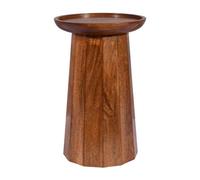 Elm Home And Products Elm Home And Garden Round Side End Lamp Table Dark Oak Finish Solid Mango Wood 60Cm High X 40Cm Wide X 40Cm Deep Fully Assembled