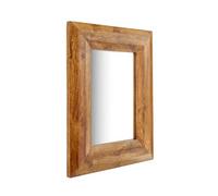 Elm Home And Products Elm Home And Garden Solid Mango Wood Wall Mirror Dark Oak Finish Fully Assembled 40Cm Wide X 50Cm High X 2Cm Deep