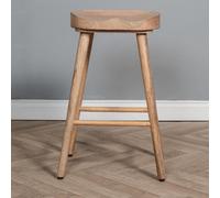 Elm Home And Products Elm Home And Garden Solid Wooden Breakfast Kitchen Bar Stool Oak Finish Fully Assembled No Veneer 70Cm High, 40Cm Wide, 34Cm Deep