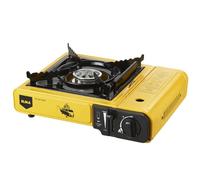 ELMA Camping Gas Portable, Camping Gas Stove Dual Outer Start | Includes Case, Variable Flame Regulator, 34 x 28 x 11 cm, 2.3 Kw, Yellow