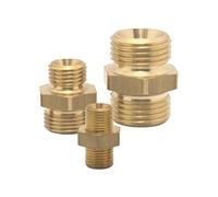 Elmag 42382 Compressed Air Double Nipple | Male Thread 1/8-1/4 Inch | Brass