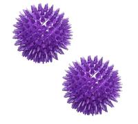 ELMAIN Dog Toys Cat Puppy Sounding Toy Squeaky Tooth Cleaning Ballpet Teeth Chewing Toy Thorn Balls 2Pcs Purple 6.5Cm