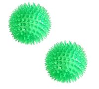ELMAIN Dog Toys Cat Puppy Sounding Toy Squeaky Tooth Cleaning Ballpet Teeth Chewing Toy Thorn Balls 2Pcs Green 9Cm