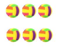 ELMAIN Dog Toys Dog Ball Toy Glow In The Dark Dog Squeaky Toy Bounce Activated Toy Pet Ball For Dogs Cats 6Pcs 7.5Cm