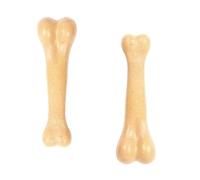 ELMAIN Dog Toys Dog Bone Chews Toys Nearly Indestructible Anti Bite Toys For Small Medium Large Dog Pet Chew Toy 2Pcs Yellow 12Cm