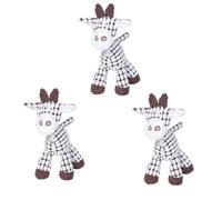 ELMAIN Dog Toys Donkey Shape Chew Toy For Dogs Puppy Squeaker Molar Dog Toy Pet Dog Training Accessories 3Pcs White