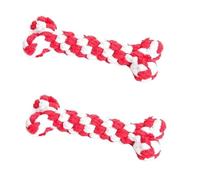 ELMAIN Dog Toys For Small Large Dogs Bones Shape Cotton Pet Puppy Teething Chew Bite Resistant Toy Pets Supplies 2Pcs 03