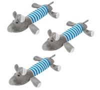 ELMAIN Dog Toys Pet Dog Toy Squeak Plush Toy For For All Dogs Puppy Pet Sound Toy Durable Chew Molar Toy 3Pcs Blue