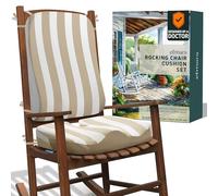 Elmara Rocking Chair Cushion Set, Ultra-Comfortable Jumbo Non Slip for Indoor/Outdoor, 4" Thick Contour Memory Foam, Durable Rocking Chair Cushions Indoor/Outdoor
