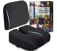 Elmara Wheelchair Cushion - 4" Thick Wheelchair Seat Cushion & Wheelchair Back Cushion (2-PIECE SET) - Wheelchair Accessories, Mobility Scooter Accessories, Wheelchair Cushions for Pressure Relief