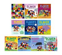 Elmer 10 Book Collection Set - Children Picture Flats Illustrated Elephant Pack