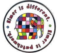 Elmer is Patchwork Pin Badge