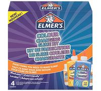 Elmer’s Colour Changing Slime Kit | Slime Supplies Include Colour Changing Glue & Magical Liquid Slime Activator | Activates with UV Light | Washable & Kid Friendly | 4 Count