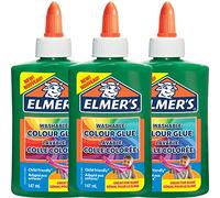 Elmer’s Colour PVA Glue | Green | 147 ml | Washable and Kid Friendly | Great for Making Slime and Crafting | 3 Count