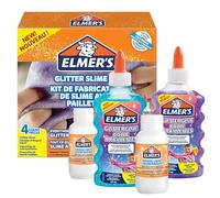 Elmers Glitter Slime Kit with Purple & Blue Glitter Glue plus 2 Bottles of Magical Liquid Slime Activator, 4 Count