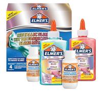Elmer’s Metallic Slime Kit | Slime Supplies Include Metallic PVA Glue & Magical Liquid Slime Activator | Washable & Kid Friendly | 4 Count