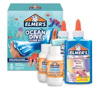Elmer’s Ocean Dive Slime Kit with PVA Glue & Activator, 4 Piece, Metallic Slime Making Kit for Girls & Boys, Metallic Glue, PVA Glue, Magical Liquid Activator, Washable & Kid Friendly