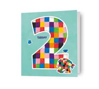 Elmer The Patchwork Elephant Birthday Card