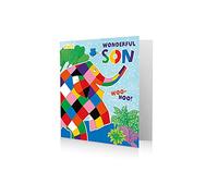 Elmer The Patchwork Elephant Birthday Card