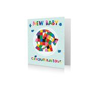 Elmer The Patchwork Elephant Birthday Card