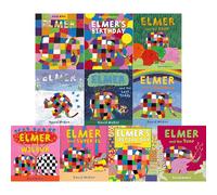 Elmer the Patchwork Elephant Collection by David McKee: Elmer, Birthday, Race, Snow, Lost Teddy, Rainbow, Wilbur, Super El, Special Day & Tune - Classic Picture Books (10-Book Set)