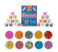 Elmer's 10 Days of Gue Pre-made Slime Variety Pack Sweet Retreat Countdown Calendar Includes 20 Jars of Slime and Unique Mix-ins Assorted
