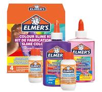 Elmer's Colour Slime Kit Slime Supplies Include Washable Colour PVA Glue Assorted Colours & Magical Liquid Slime Activator Washable & Kid Friendly 4 Count