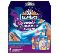 Elmer's Cosmic Shimmer Slime Kit | Contains Elmer's Metallic (Blue) and Colour PVA Glue (Purple) Plus 2 Bottles of Magical Liquid Slime Activator | 4 Count