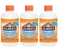 Elmer's Slime Magical Liquid Activator Solution, 259 ml, 3 Pack | PVA material formula, Clear white colour options, Low viscosity liquid, 777 ml total volume, Plastic compatible