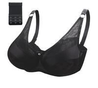 ELMIKA Mastectomy Bra Silicone Breast Forms Special Pocket Bra for Post Surgery Mastectomy Prosthesis Crossdresser Transgender Black 36/80
