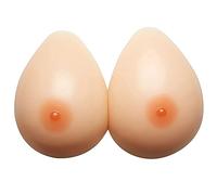 ELMIKA Self-adhesive Silicone Breast Forms Fake Boobs for Crossdresser Transgender Mastectomy Prosthesis B Cup 600g/Pair