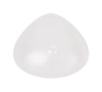 ELMIKA Silicone Breast Form Triangle Mastectomy Prosthesis Concave Bra Pad Enhancer Insert for Swimming Hot Spring,Transparent M,165g/piece