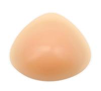 ELMIKA Silicone Breast Form Triangle Mastectomy Prosthesis for Swimming Hot Spring Concave Bra Enhancer Insert,Beige L,215g/piece