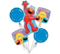 ELMO #1 1st First Birthday PARTY Sesame Street Mylar BALLOONS Set Kit Bouquet