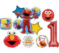 Elmo 1st Birthday Party Supplies Sesame Street Balloon Bouquet Decorations